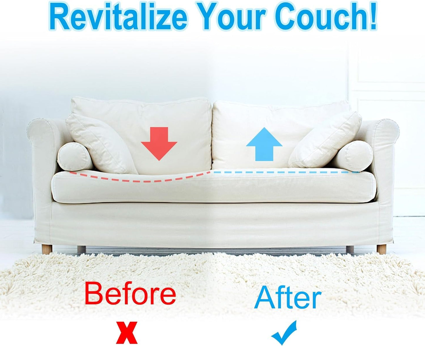 GIONAR 50 x 50cm Sofa Cushion Support for Sagging Seat-Sofa Support Boards
