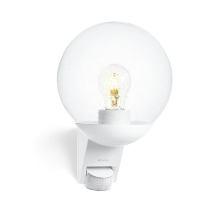 Steinel L 585 S Outdoor Wall Light White, 180 Motion Sensor, 10 m Reach, Maximum 60 W Light Bulb (Not Included), E27 Fitting