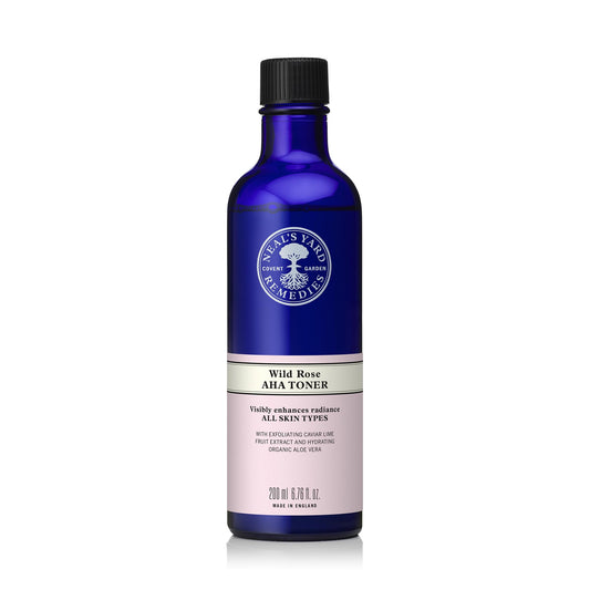 Neal's Yard Remedies Wild Rose AHA Toner, Enhances Radiance, Renews & Refines, Vegan & Cruelty-Free, 200ml