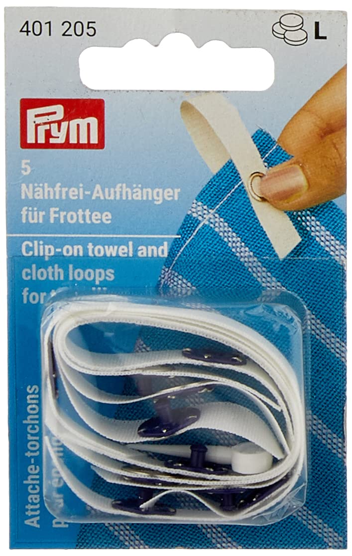 Prym PRYM_401205-1 Clip Cloth Loops for Towelling White