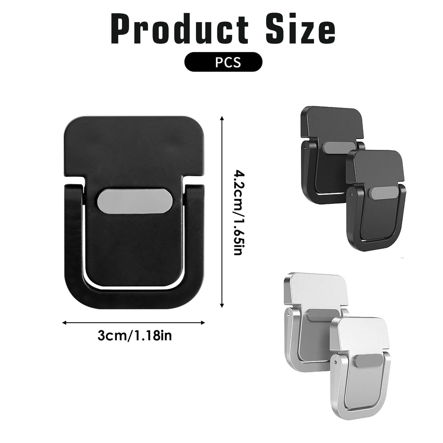 Jidyllic Mini Foldable Laptop Stand for Desk,4-Pack Dual-Tilt Mini Keyboard Stand, Invisible Foldable Computer Support for Desk with Anti-Slip Base