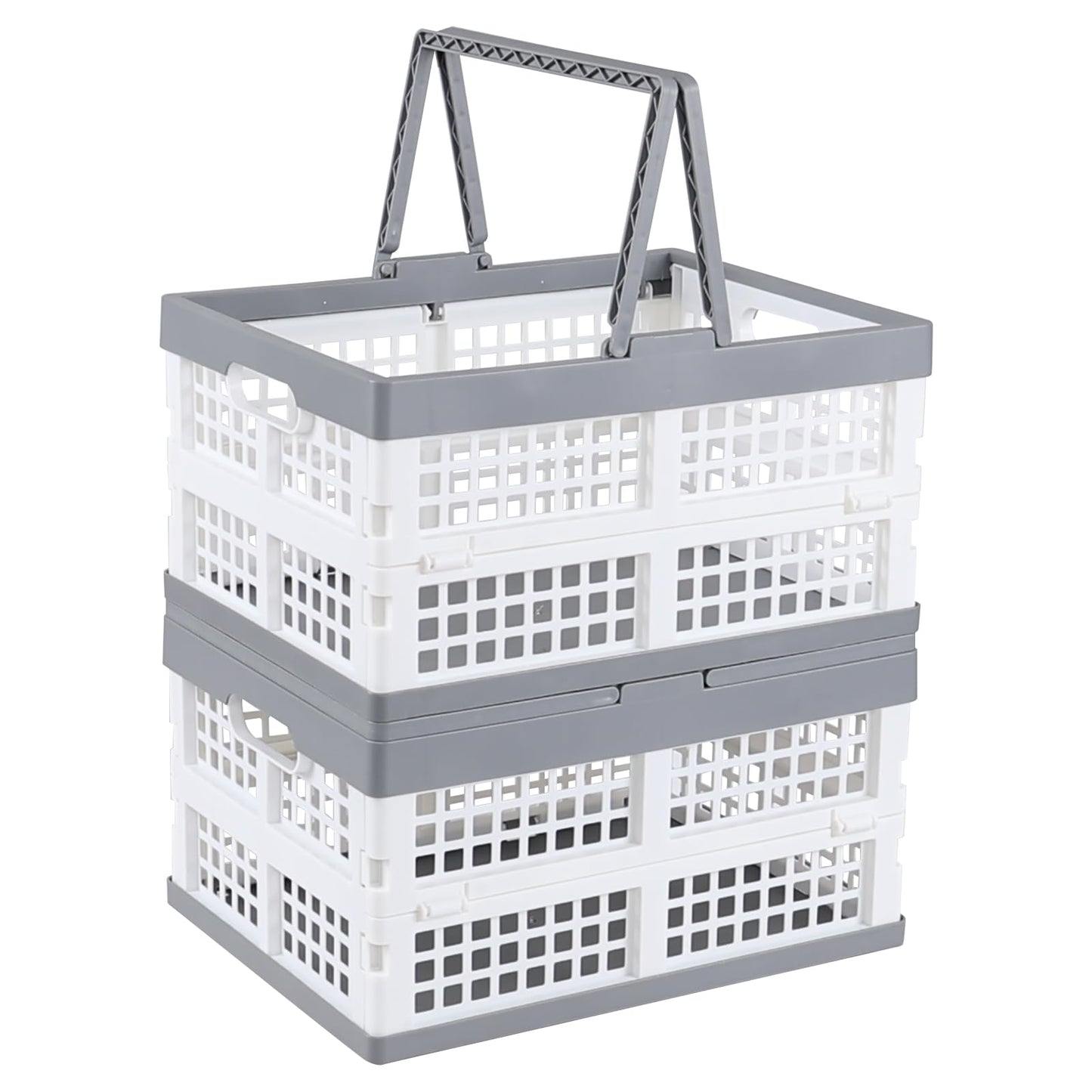 Dehouse 15 L Collapsible Crates with Handles, Collapsible Grocery Shopping Basket