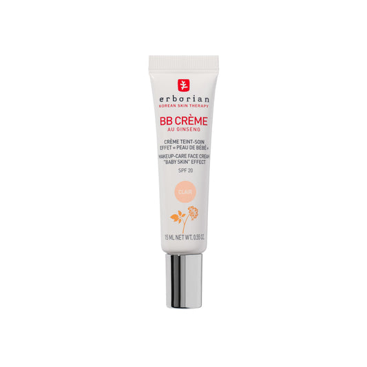 Erborian - BB Cream With Ginseng - Complexion Cream - "Baby Skin" Effect - Korean Cosmetic Treatment 5 -In -1 For SPF 20 - Clair 15 ml