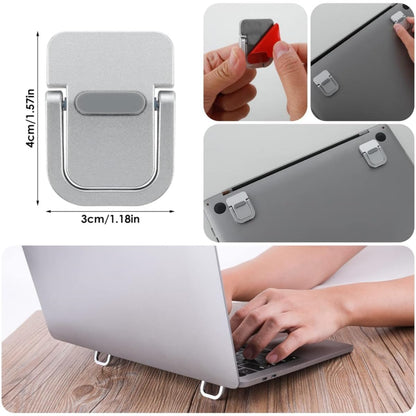 LiJuanWang 2 Pcs Mini Laptop Stand Portable Self Adhesive Keyboard Riser Invisible Computer Feet for Desk,Invisible Computer Keyboard Stand for