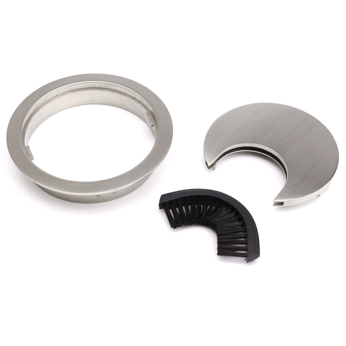 AKORD 4 x 60 mm Desk Table Grommet Cable Tidies Port Hole Covers