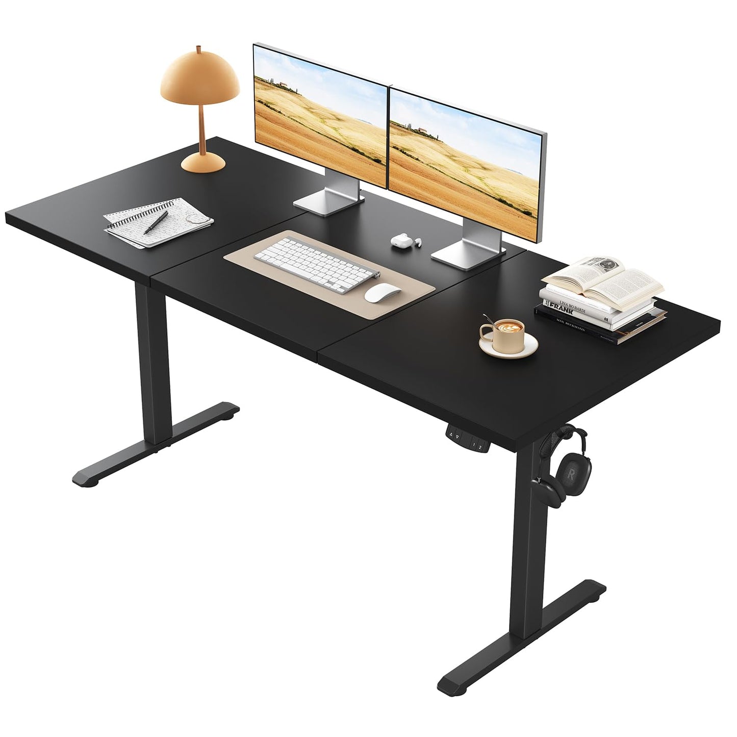Klicelor Electric Standing Desk, 2 Memory Buttons for stand & sit, 120x60