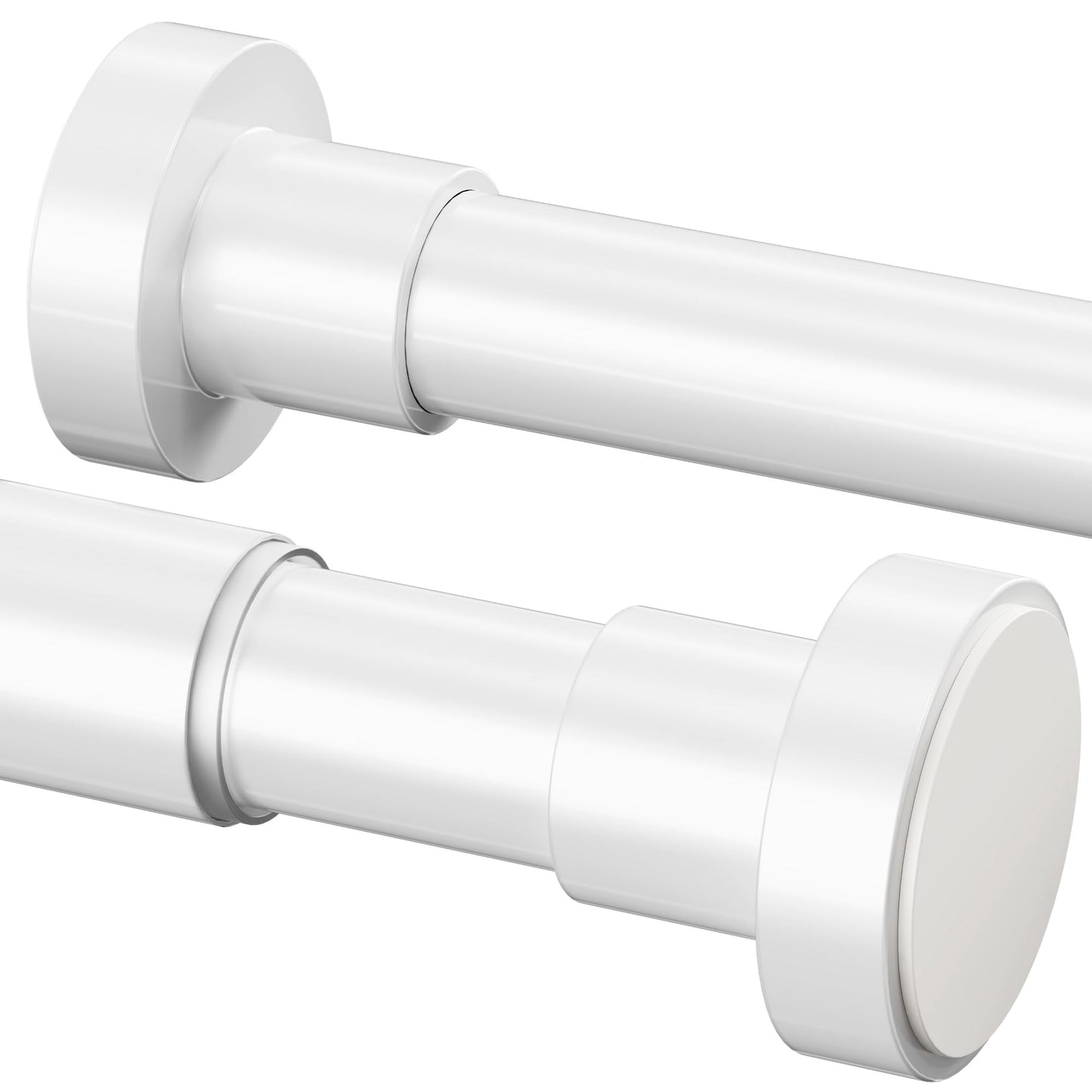 1 x Shower Rod No Drilling Required, Adjustable Clothes Rail No Drilling Required, Telescopic Rod for Closet, Bathroom, Balcony, Shower Curtain -