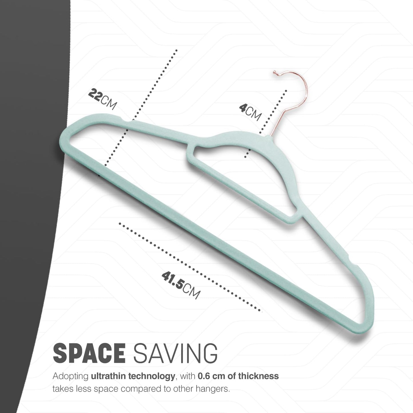 KEPLIN Velvet Hangers 20 Pack - Non-Slip Clothes Hangers with Tie Bar & 360° Hook - Durable & Sturdy, Space-Saving Wardrobe Organisers for Suits