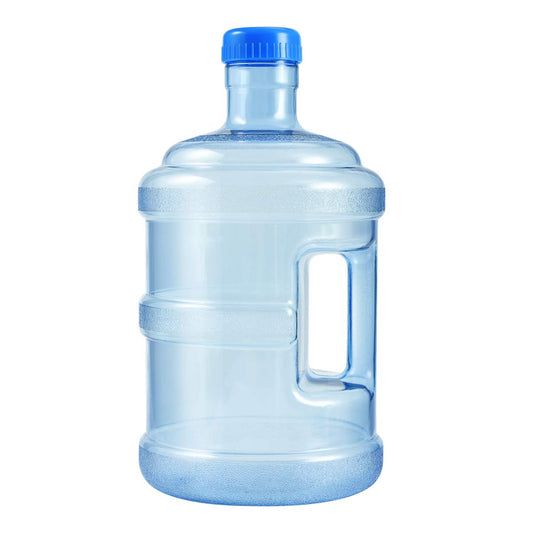 CLISPEED 5L Water Bottle With Screw Cap, Food Grade Mineral Water Bottle Jug Container Easy Grip Carry Handle for Sports Outdoor Travel Camping