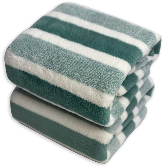 Microfibre Bath Sheet, Beach Towels 2 Pack(90x180cm) Lightweight, Absorbent, Super Fluffy and Fast Drying Towel for Travel, Vacation, Fitness and Yoga