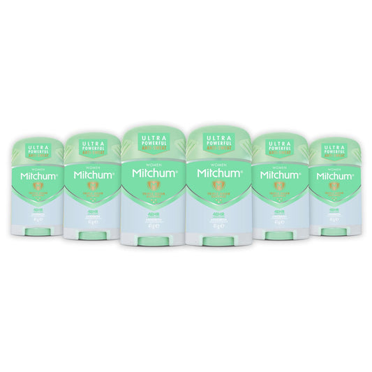 Mitchum Women Triple Odor Defense 48 hr Protection Stick Deodorant and Anti-Perspirant, Unscented, 41 g (Pack of 6)