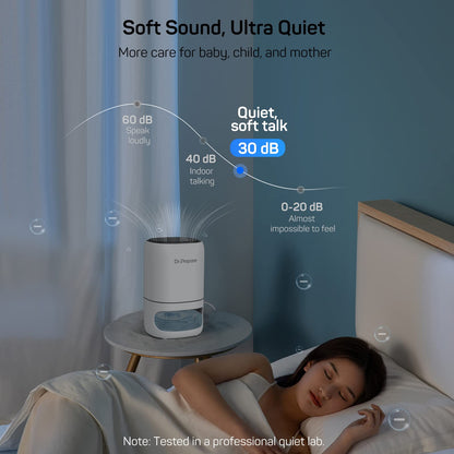 DR.PREPARE Dehumidifiers for Home, 2-in-1 Dehumidifier and Air Purifier with Filter, Auto Off & Timer, Ultra Quiet, Low Energy Portable Small Electric