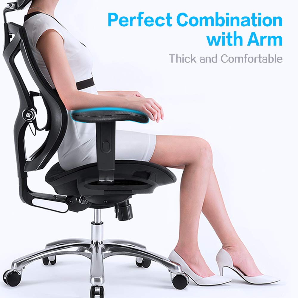 MSOBAIW 1 Pair Universal Soft PU Leather Office Chair Armrest Replacement Pads