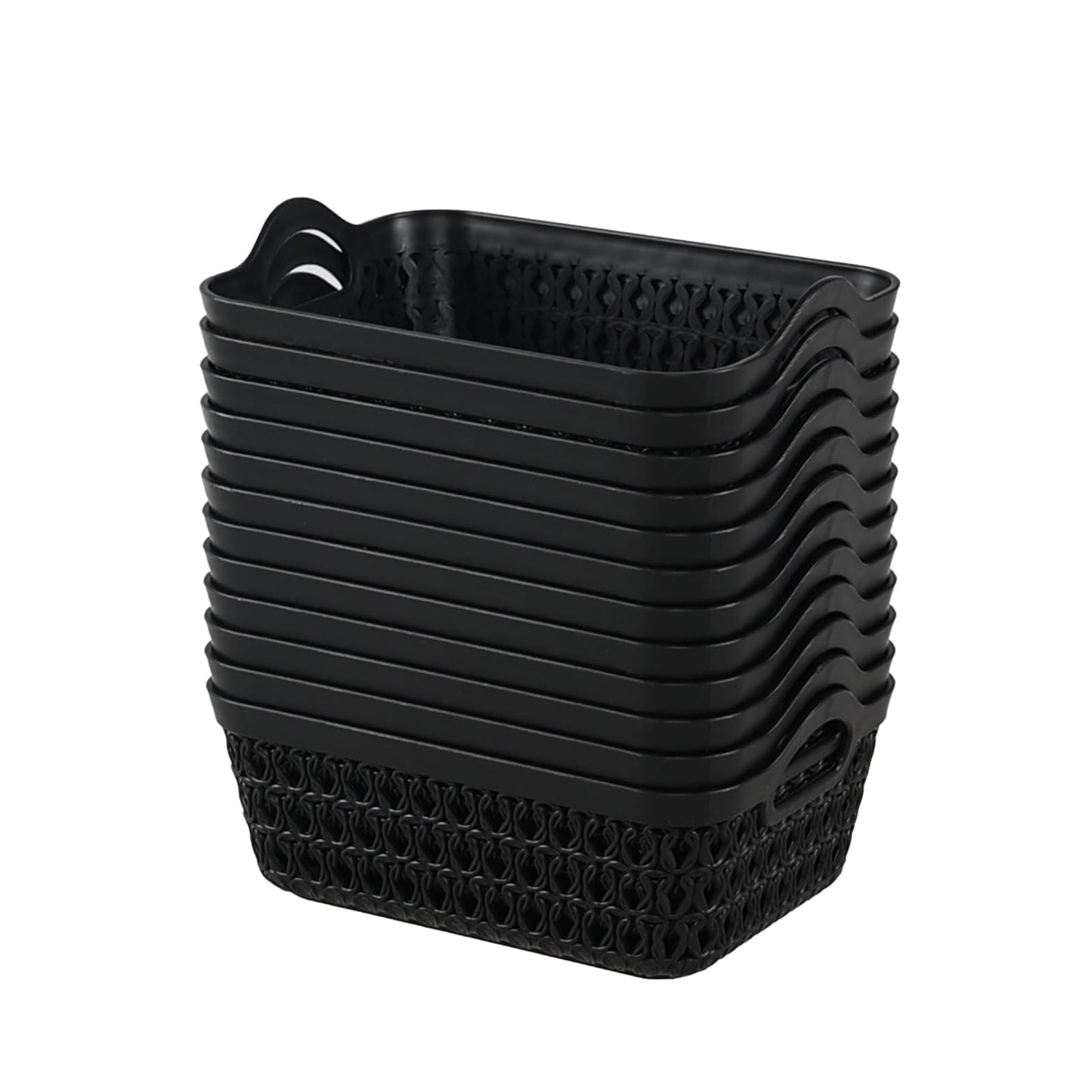 Julyeen 12 Packs Plastic Small Storage Basket Tray, Mini Baskets, 20 cm x 14.5 cm x 8.5 cm