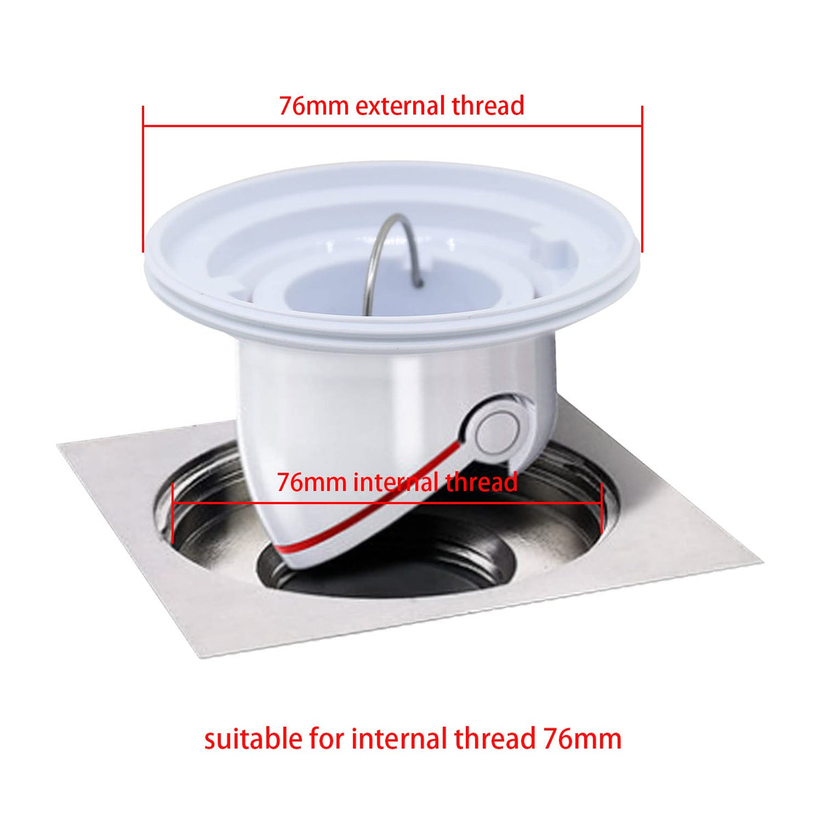 OemClima One way drain plug shower sewer backflow preventer floor drain deodorant anti odor floor drain insert anti insect 2pcs