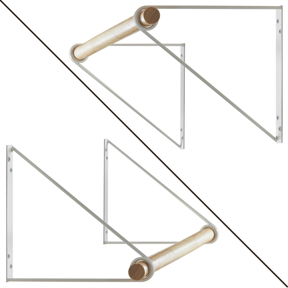 IBUYKE Wall Wardrobe Coat Rack,Wood Wall Mounted Clothes Rail,Hallway Furniture in Industrial Style, Modern Wardrobe Rail，Coat Rack for Entrance