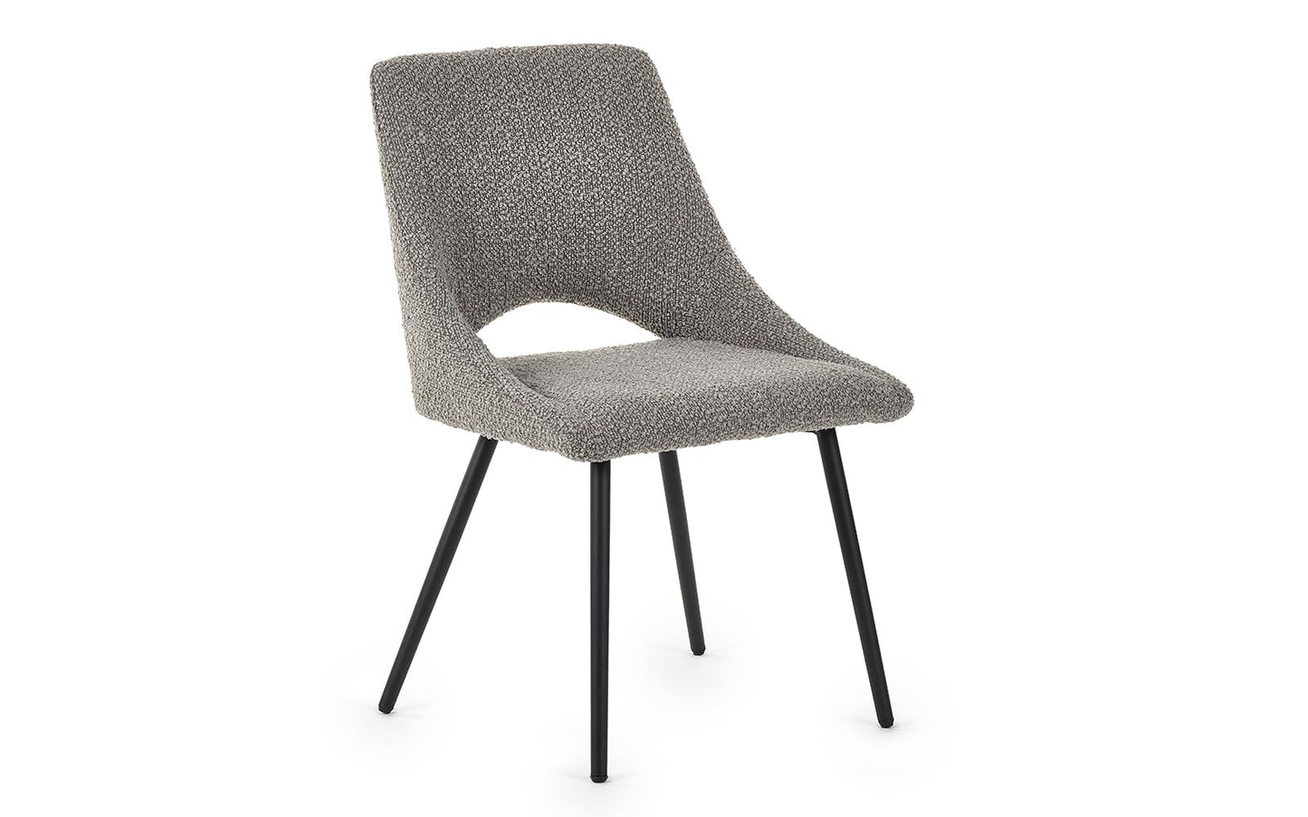 Julian Bowen Iris Dining Chairs, Set of 2, Grey - H84 x W52 x D61cm