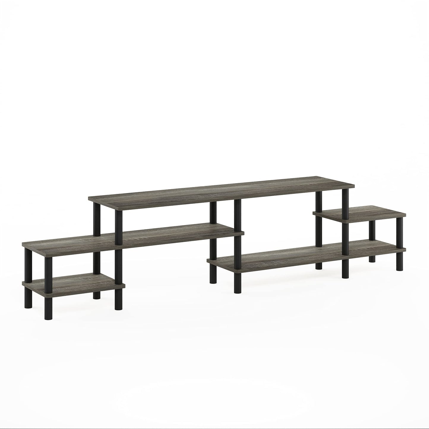 Furinno TURN-N-TUBE TV Stand, Grand Entertainment Center, TV Console for TV up to 55 Inch, for Living Room, Bedroom, French Oak