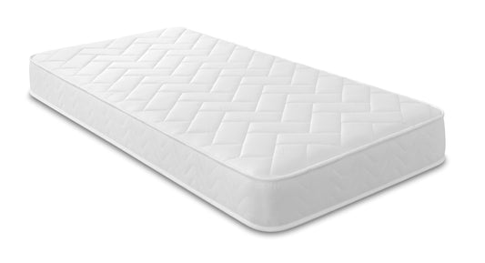 Starlight Beds Quilted Brick Sprung Hybrid Small Single Mattress with Memory Foam Layer. Soft Firmness, White, 18cm Deep. 2ft6 Mattress (75cm x 190cm)