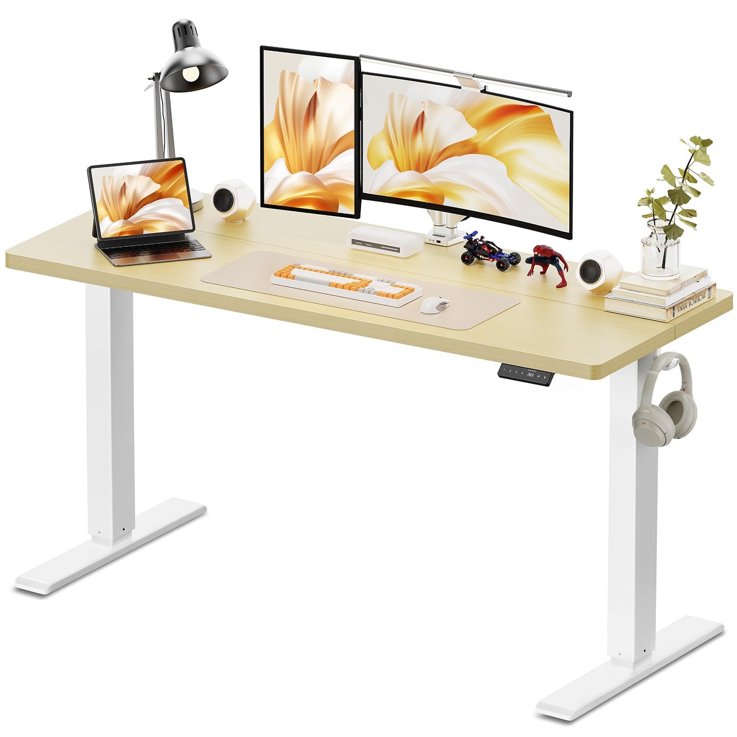WALKINGDESK Electric Standing Desk, 160 x 60 cm, Oak