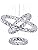 Dixun LED Chandeliers 3 Rings LED Ceiling Lighting Fixture Modern Crystal Chandeliers Adjustable Stainless Steel Pendant Light for Bedroom Living Room Dining Room(Changeable Color)