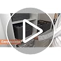 EASEVE Wardrobe Organiser Clothes Storage Boxes - 12 Cell Foldable Closet Shelf Drawer Dividers for Cupboard Organizer, Stackable Clothing Box for Jeans, Trouser, Pants, T-shirt, Sweater 1 Pack