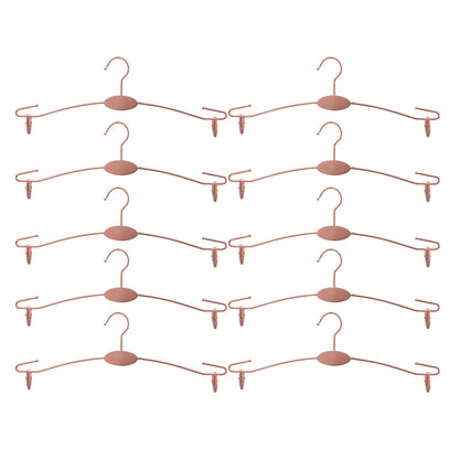 SUNTRADE Metal Underwear Bra Rack, Durable Pants Clothes Hangers with Clips,for Lingerie Shop Display, 10pcs Rose Gold-C