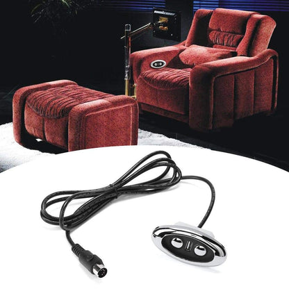 Hililand 2 Button Sofa Controller with LED Backlight USB Port, Lift Chair Power Recliner Hand Control Input 12-29V USB Output 5V-2A
