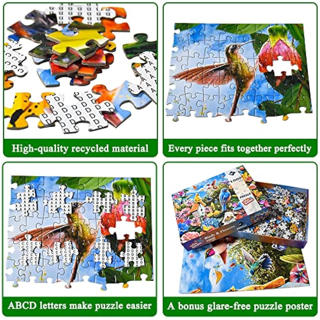 Birds and Flowers Jigsaw Puzzle 1000 Piece Landscape Jigsaw Puzzles for Adults 1000 Pieces Nature