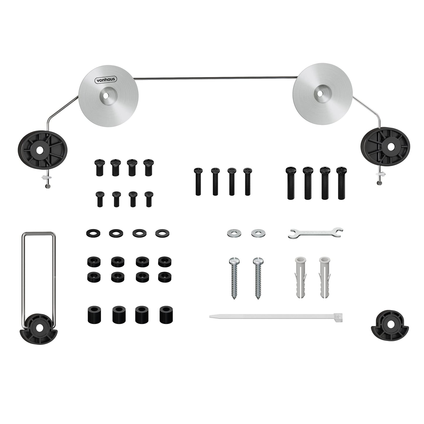 VonHaus TV Wall Bracket for 37-75" Screens, Ultra-Slim Flush TV Bracket, Picture Frame Flat to Wall Wire Mount, 55kg Capacity, Max VESA: 800x800mm