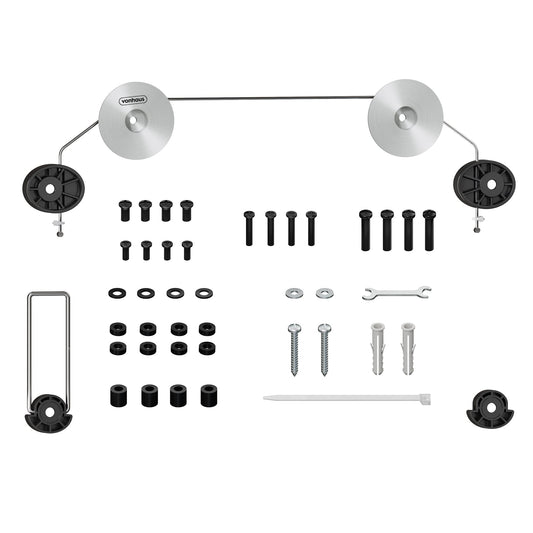 VonHaus TV Wall Bracket for 37-75" Screens, Ultra-Slim Flush TV Bracket, Picture Frame Flat to Wall Wire Mount, 55kg Capacity, Max VESA: 800x800mm
