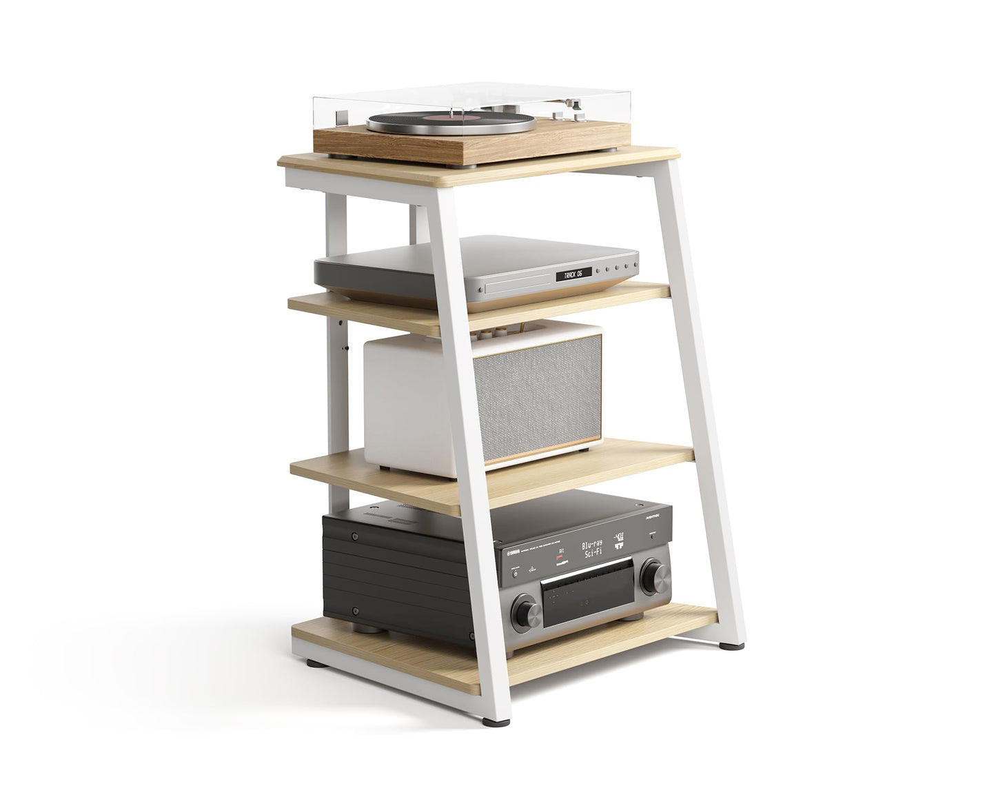 FITUEYES HIFI Stand Record Player Stand, Load Capacity 50KG, Nature