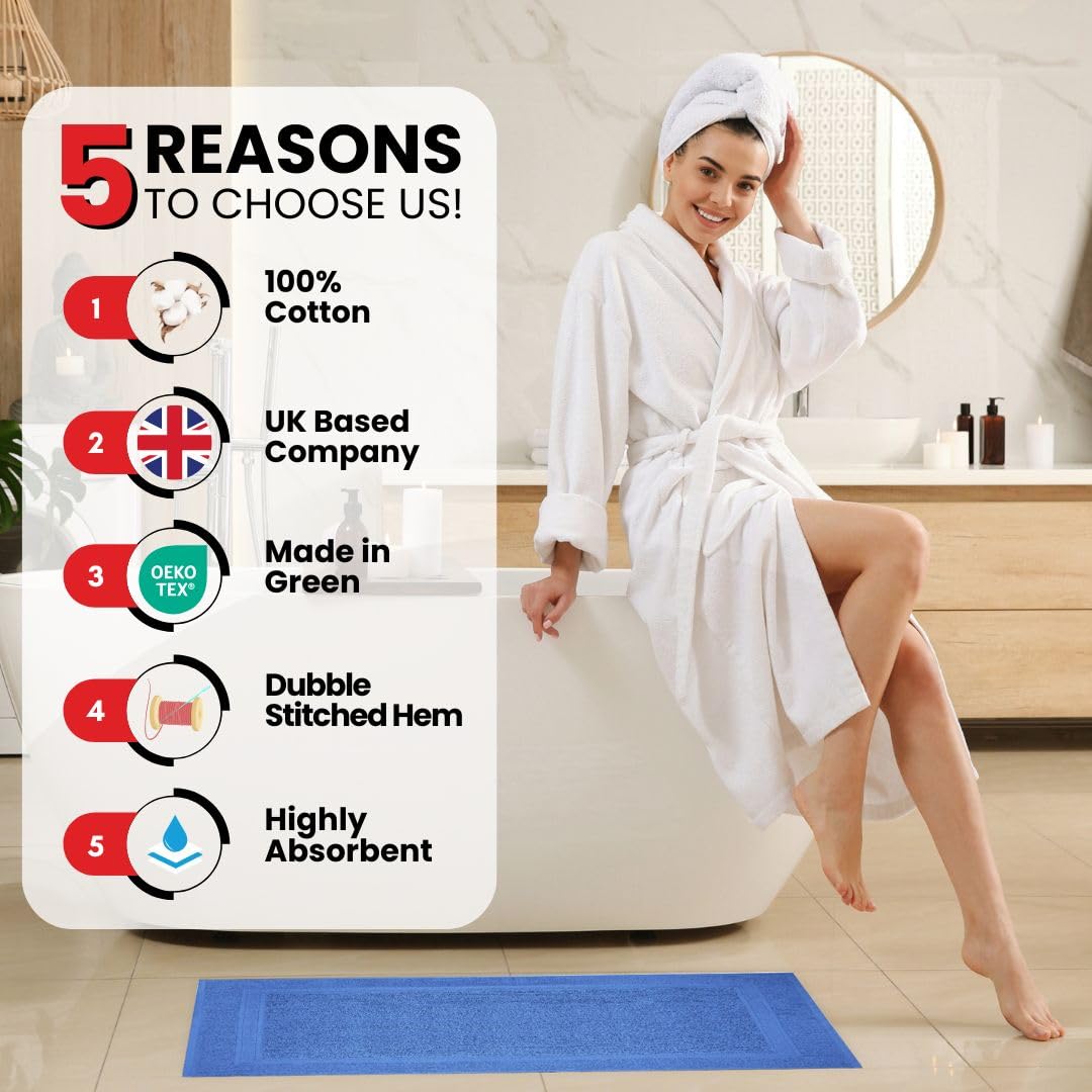 Infinitee Xclusives Cotton Bath Mat (86 x 55 cm) - Bathroom Mat - 2-Pack
