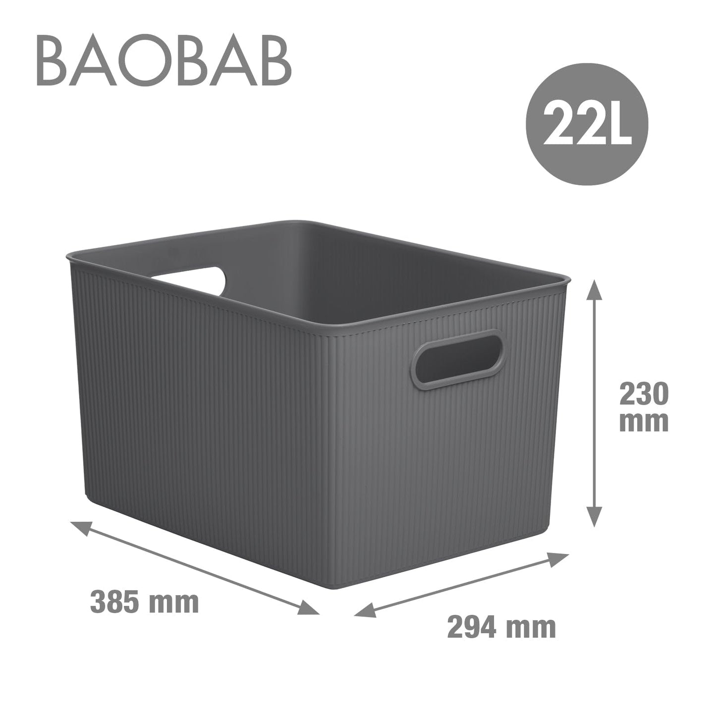 TATAY Storage Basket Baobab BPA-Free Compact Versatile Design