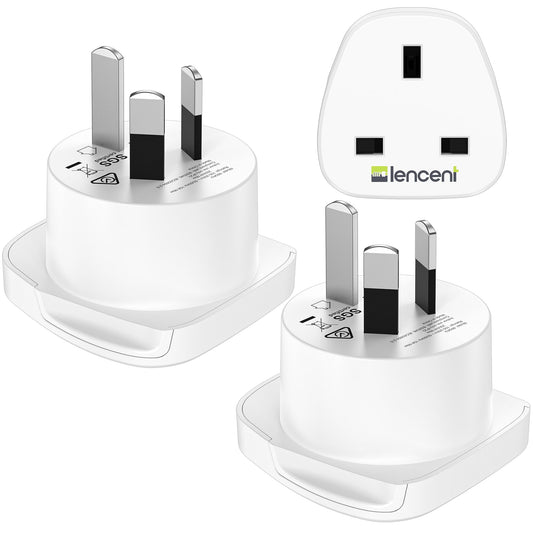 LENCENT UK to Australia China Plug Adapter 2 Pack, Australian Plug Adaptor from UK, Grounded Australian Travel Adapter to Australia China Fiji