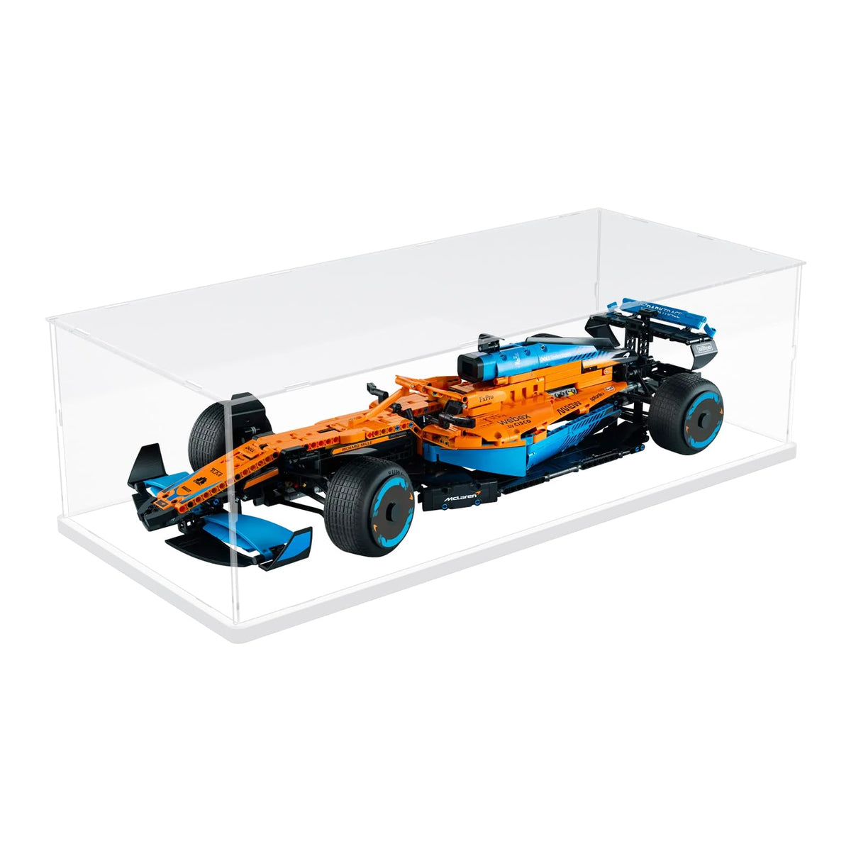 Nynelly 3mm Thick Acrylic Display Case for Lego F1 Cars for Lego Ferrari Mercedes McLaren F1 Model Cars