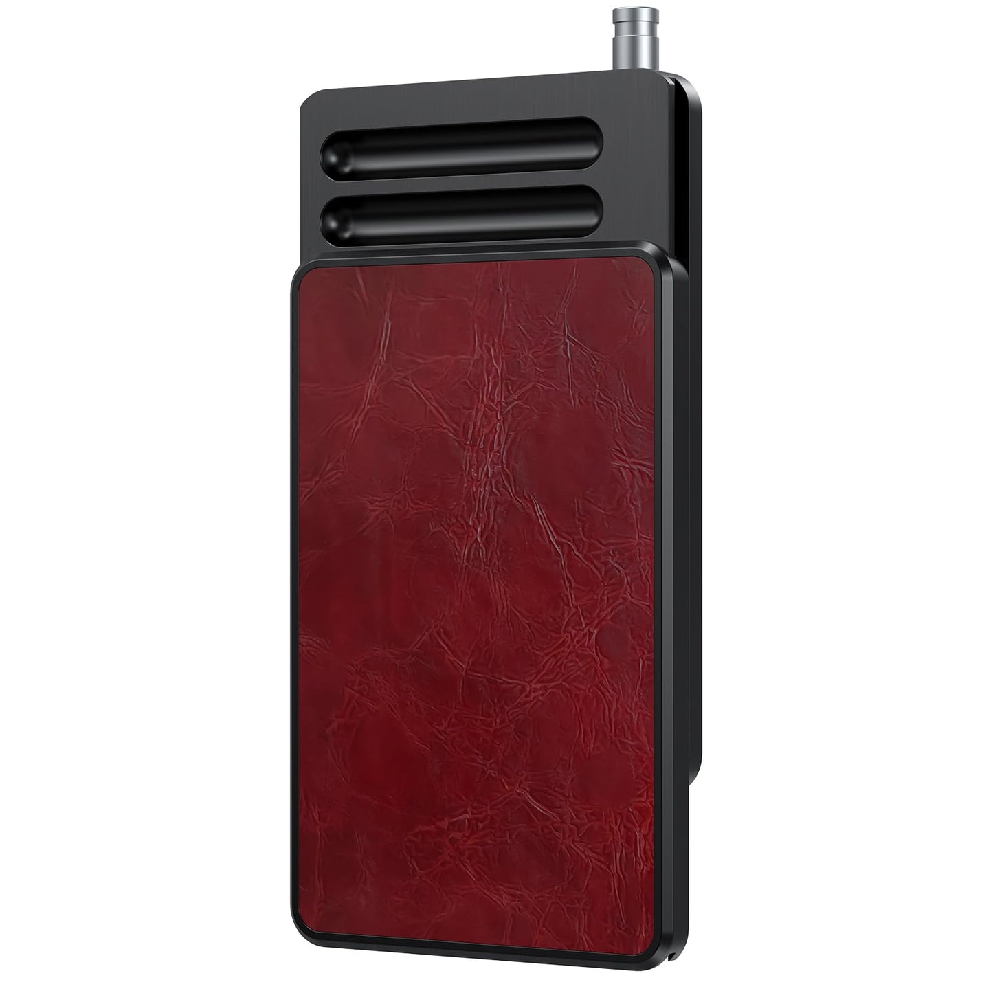 Frapkom 8 Compartment Organize Box with Built Alloy Straw, Red Black Storage Box