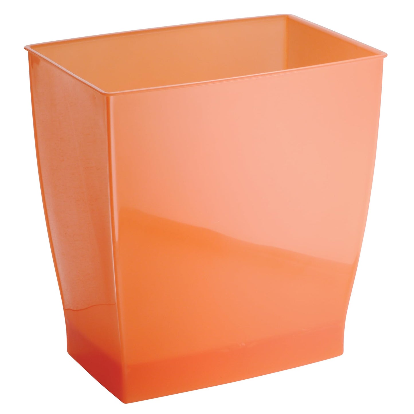 InterDesign Mono Wastebasket Trash Can for Bathroom, Kitchen, Office - Tango Orange