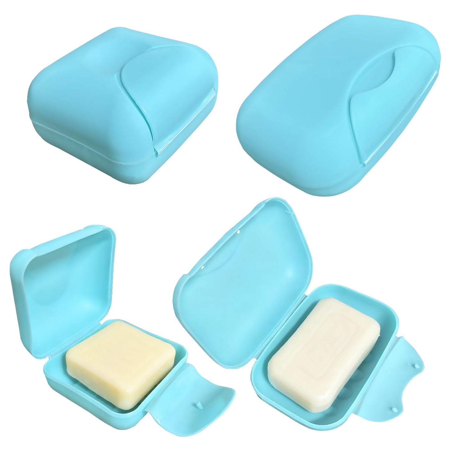 QQdou Travel Soap Case Soap Box with Lid, Creative, Portable, Soap bar Box Container Holder Dish, for Shower Travel Hiking Bathroom School Gym