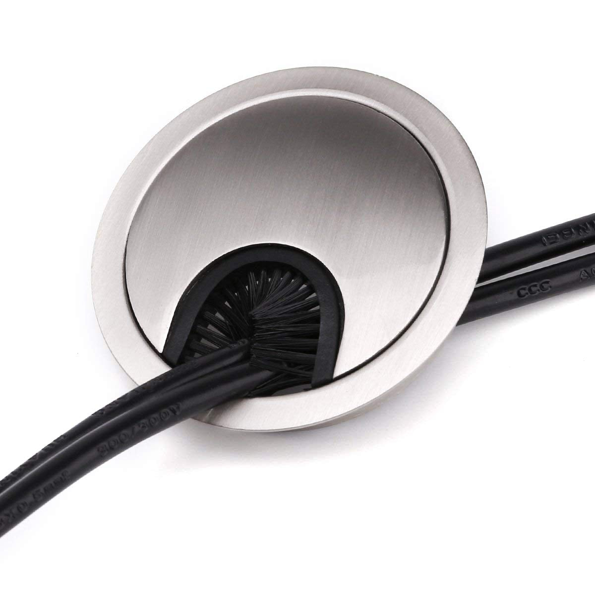 AKORD 4 x 60 mm Desk Table Grommet Cable Tidies Port Hole Covers