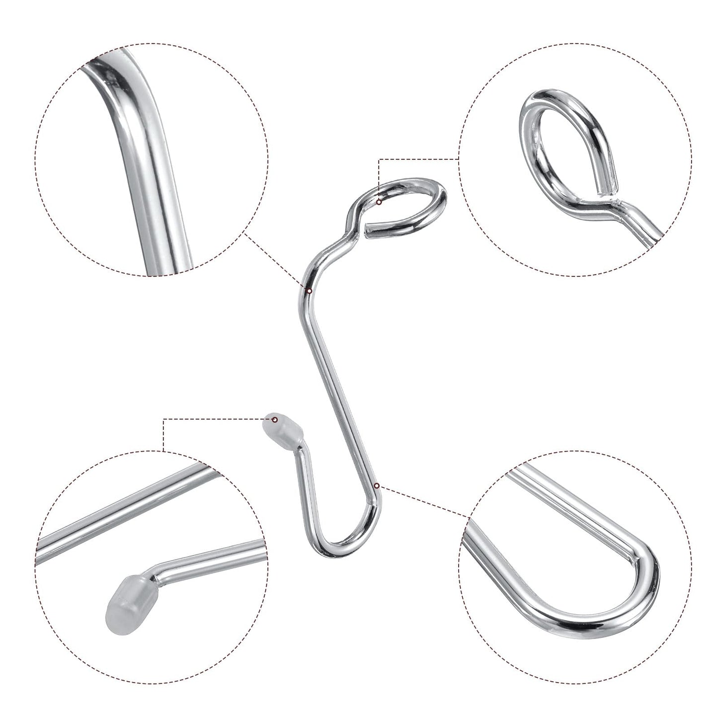 sourcing map 30 Pcs Clothes Hanger Connector Hooks, Metal Hanger Extender Hooks for Wooden Metal Clothes Hangers Silver Tone