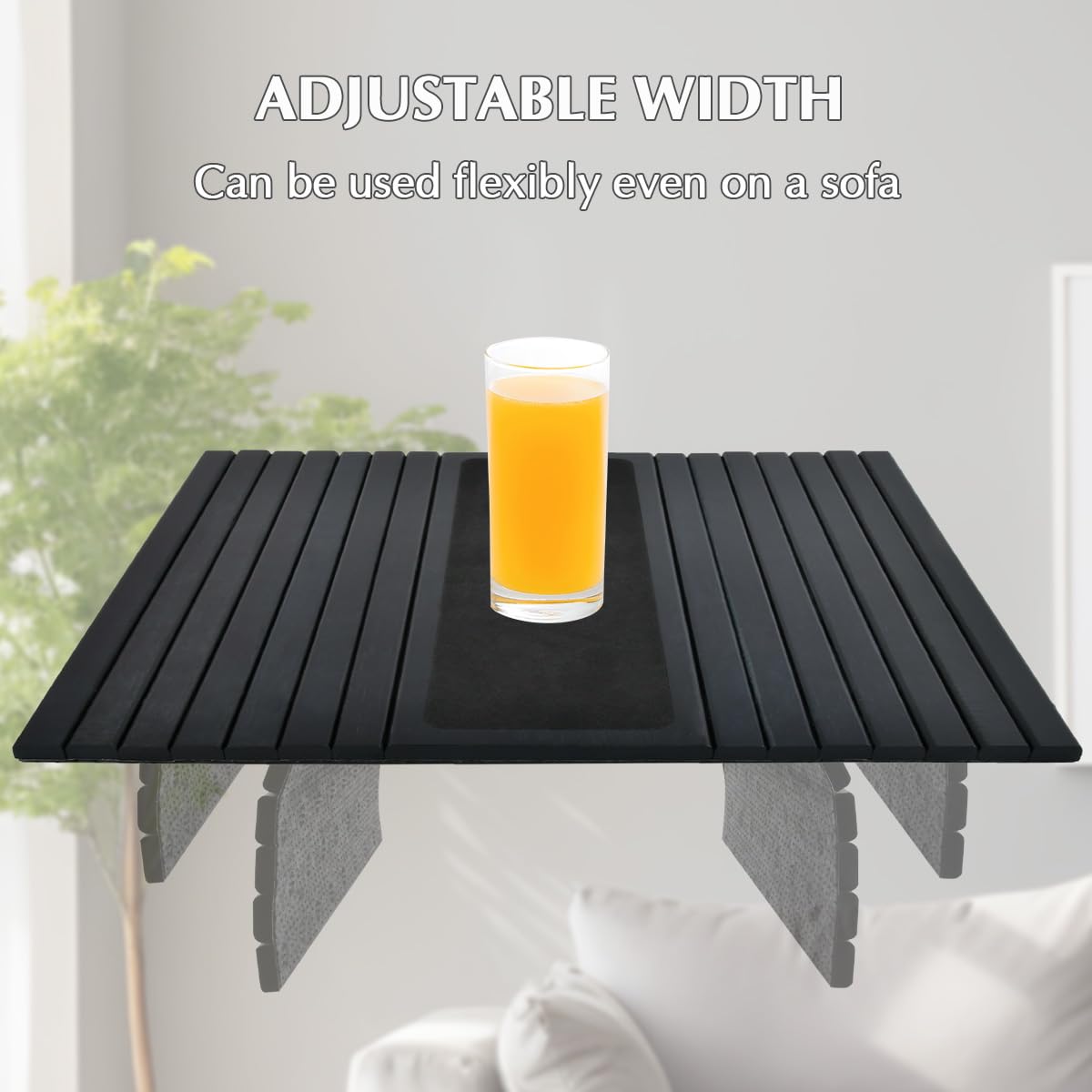 DODUOS Sofa Arm Tray Foldable Armchair Tray,Wooden Sofa Arm Table,Non-Slip Couch Arm Table,Felt With Base to Protect Furniture for Drinks Remote