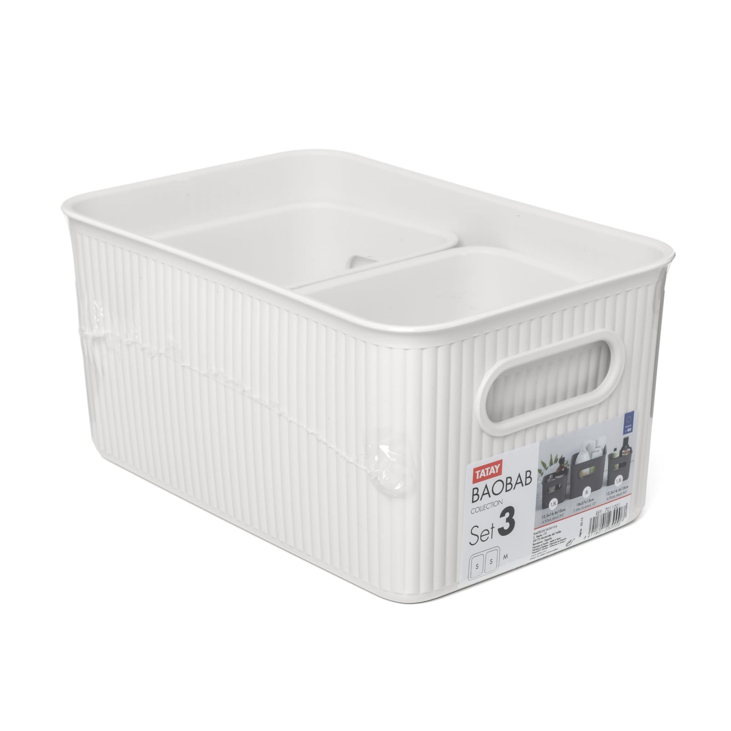 TATAY Storage Basket Baobab 18.7x27.8x13.3 cm Compact Versatile Design