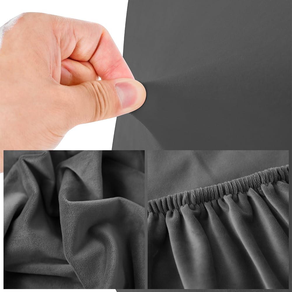 Caijin Bed Headboard Covers Slipcover, Stretch Bed Headboard Covers, Dustproof Protector Cover for Linen Fabric Upholstered Headboard