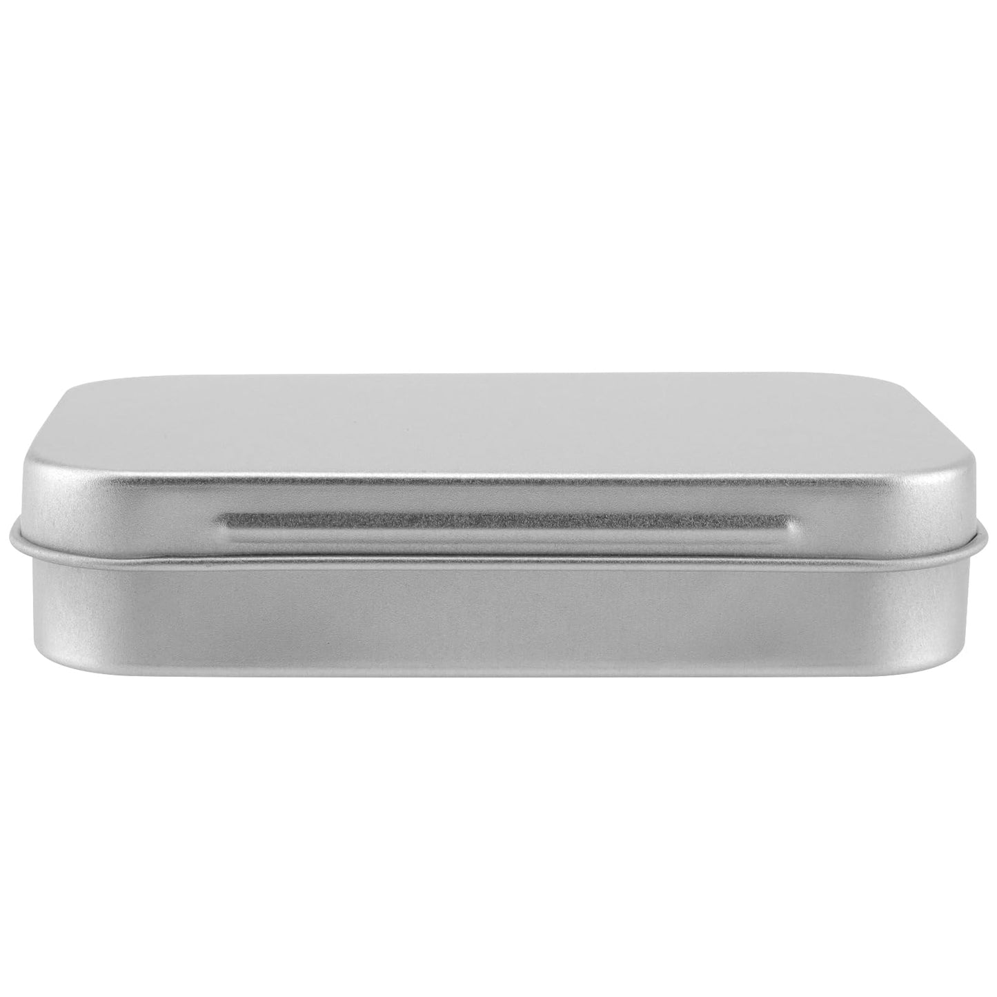 ZEONHAK 30pcs Silver Rectangular Metal Hinged Tin Box with Lid, 94 x 61 x 20mm, Storage Box for Candies & Small Items