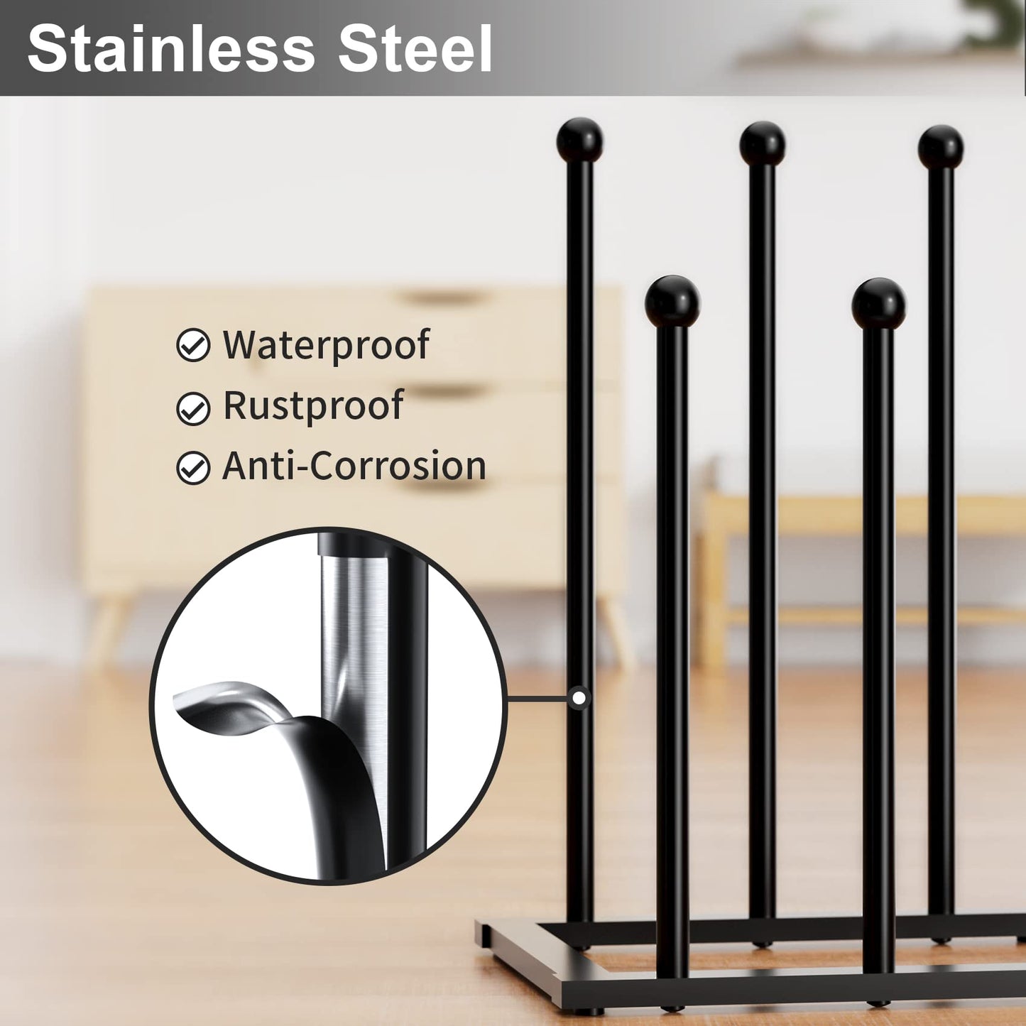 pickpiff Free Standing Shoe Rack - Black Metal Shoe Storage, Shoe Racks Storage for Dorm Room, Closet, Entryway, Bedroom, Patio Outdoor, Hallway