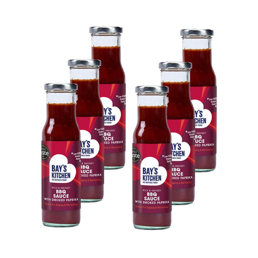 Bay's Kitchen Low FODMAP BBQ Sauce with Smoked Paprika for barbeques and Home Cooked Food, Gluten-Free, IBS-Friendly and Suitable for Vegans (6 x 275g