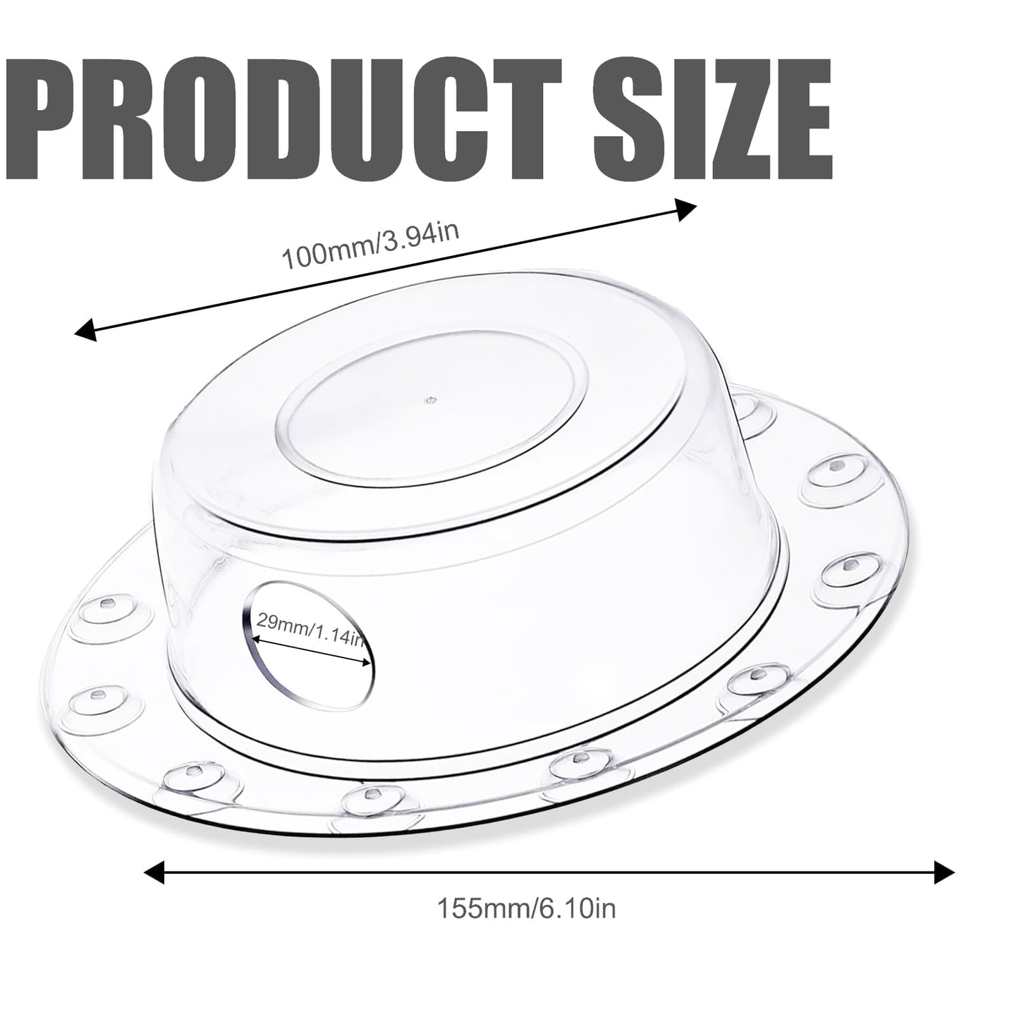 Transparent Bath Overflow Cover - Super Strong Handle for Bathtub Drain, Adds Inches of Water