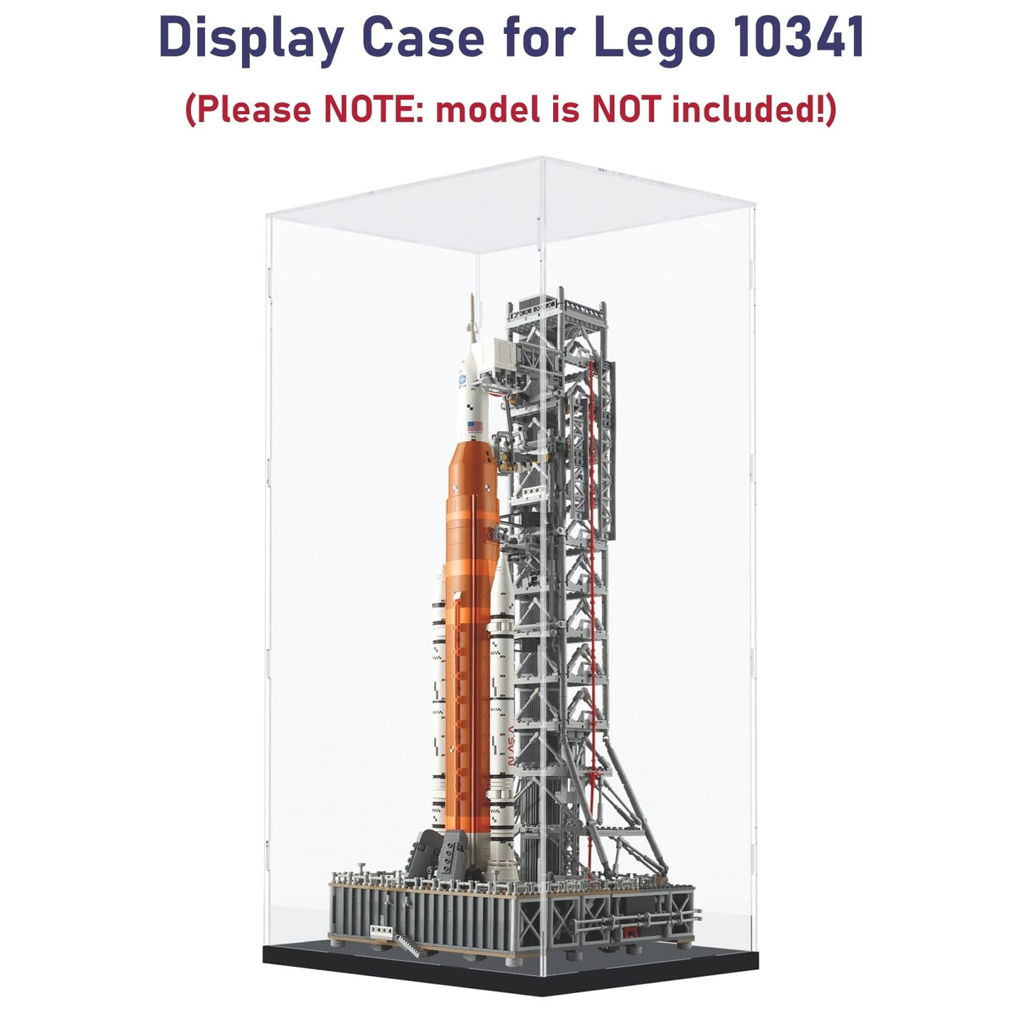 Nynelly 75 cm Tall Acrylic Display Case for Lego Space 10341 for Bearbrick 1000% Models Figures Dolls