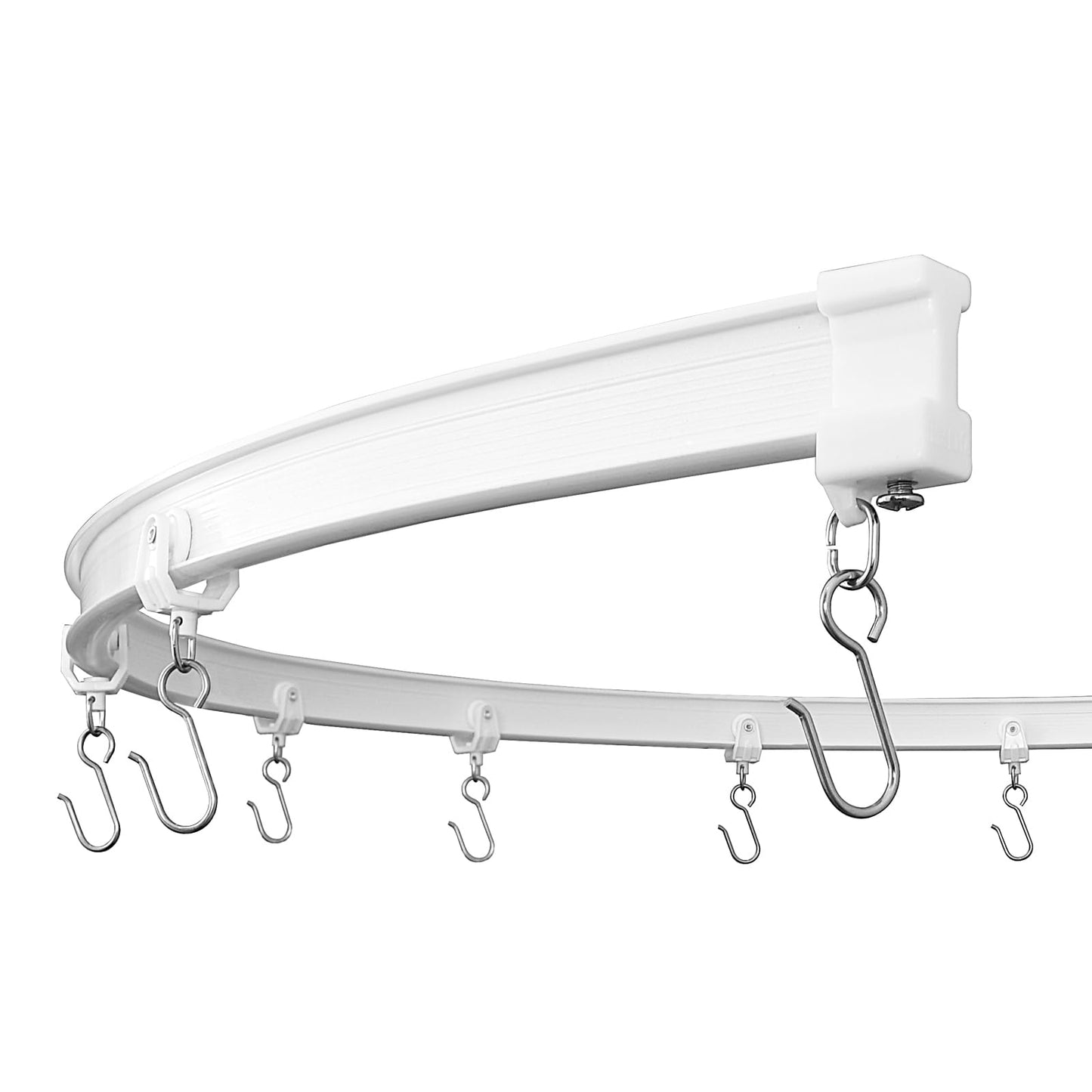 KXLife Flexible Curtain Ceiling Track, Curved Ceiling Track for Curtains, Hospital Curtain Track System, Room Divider Curtain Track(12 ft)